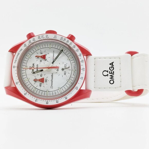 Omega x Swatch Watch 39mm Men's Whites 300-082025 - Picture 2 of 9